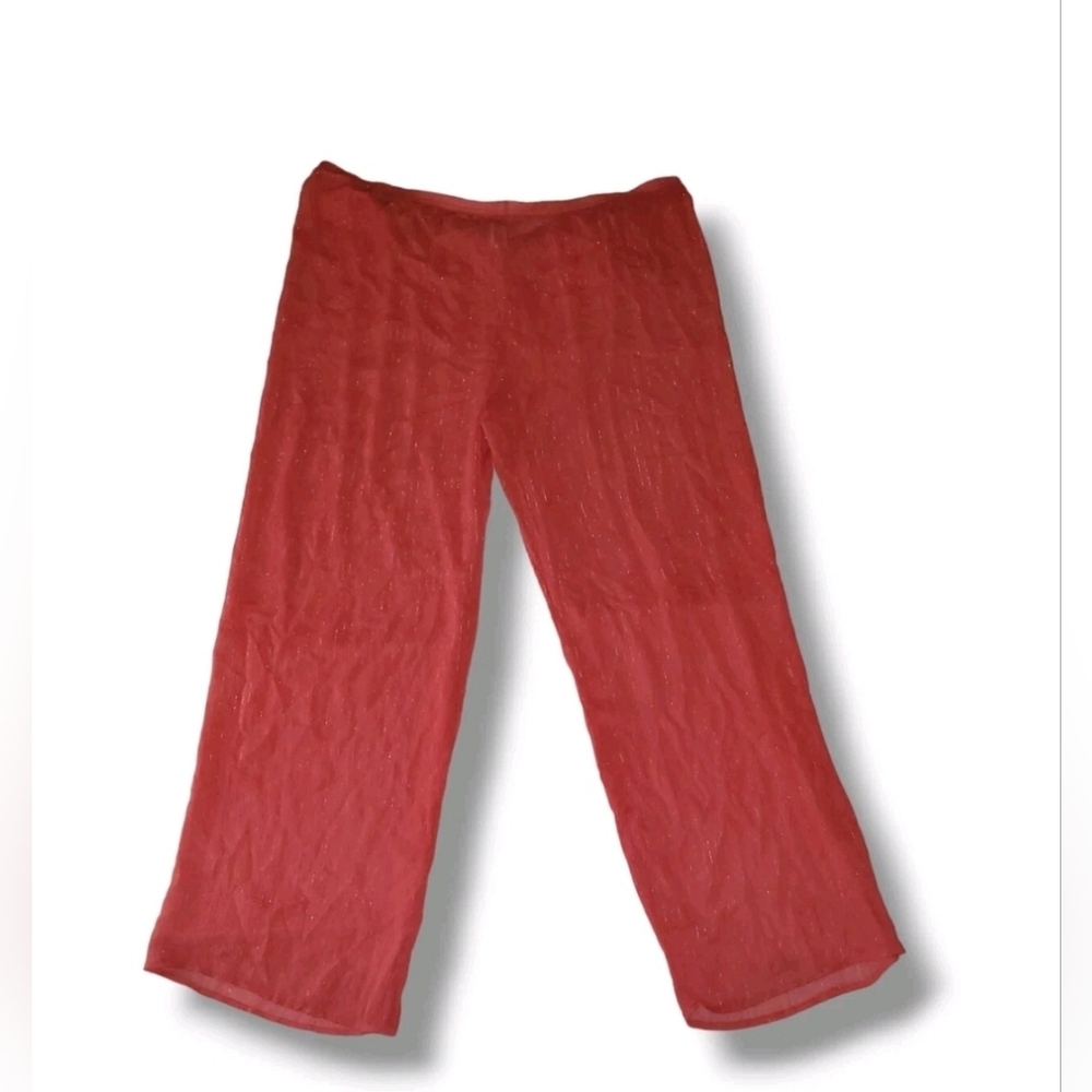 Women's Red Straight Leg Pants